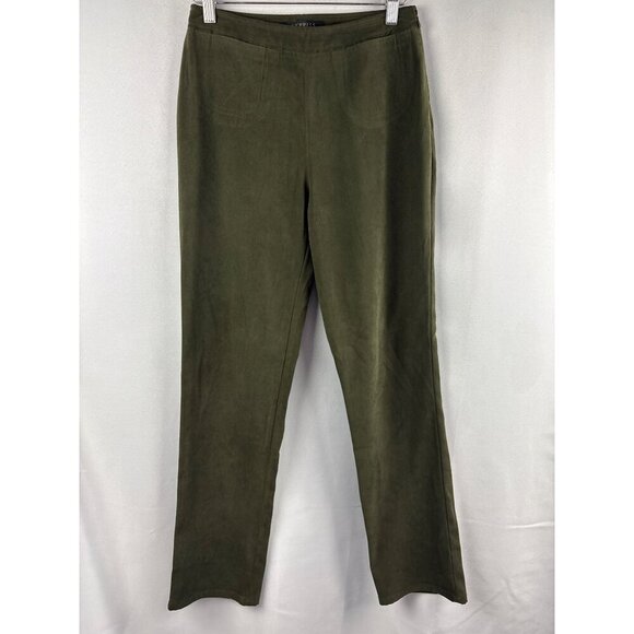 Express Olive Green Womens Pants Size 3/4 Polyester & Spandex - Picture 2 of 6